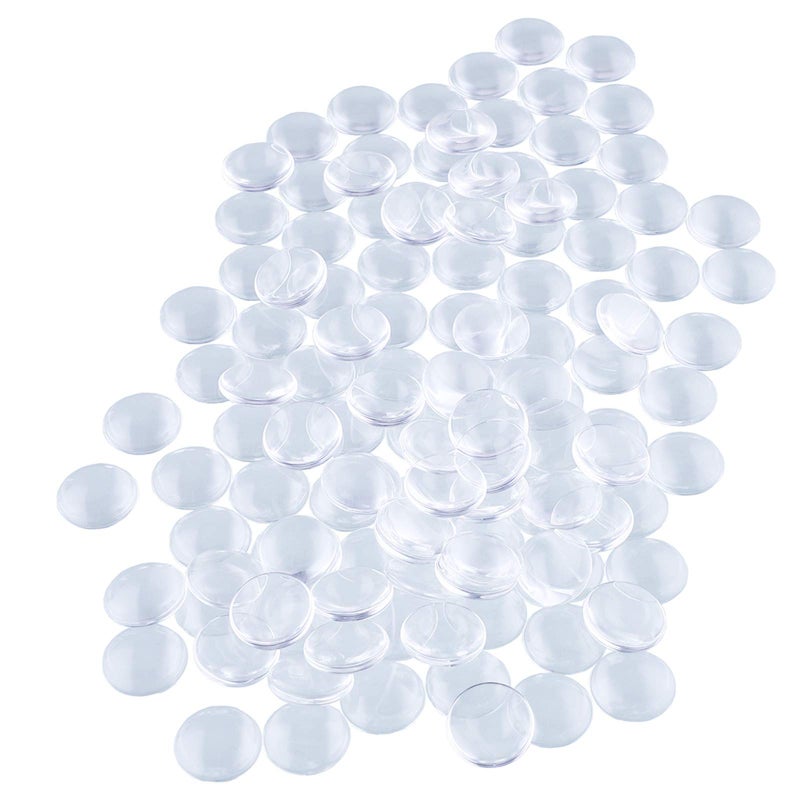 HAUTOCO 120 Pieces Transparent Glass Dome Cabochons Round Cabochons Tiles, Non-calibrated Round 1 inch/25mm for Craft Cameo Pendants Photo Jewelry Necklaces - Image 1